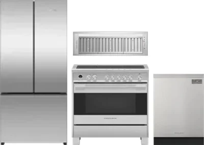 4 Piece Package Includes Refrigerator, Range, Hood And Dishwasher